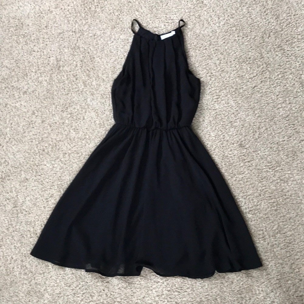 Lush Women’s Black High-Neck Mini Dress